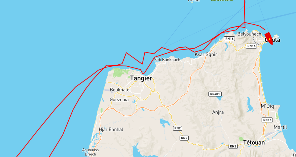 Transat retour (2) J9 – et après du près tout près (de la côte) pour une arrivée à&nbsp;Ceuta